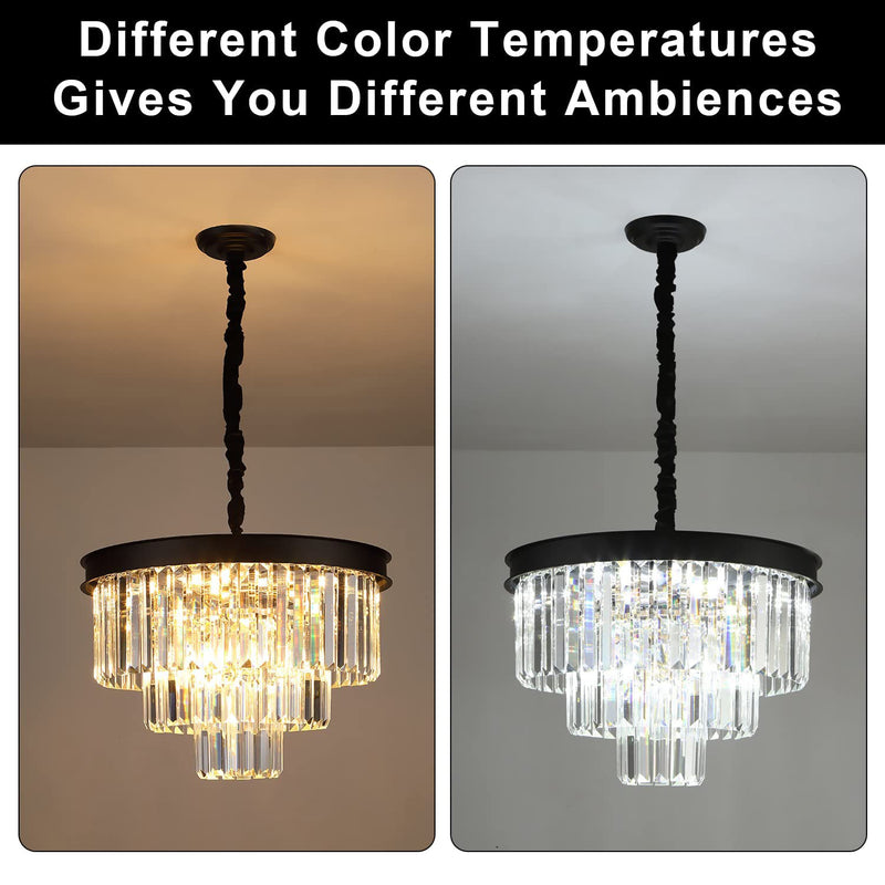 Modern Round Chandeliers 20" Dimmable 9 Lights Ceiling Pendant Light Fixtures